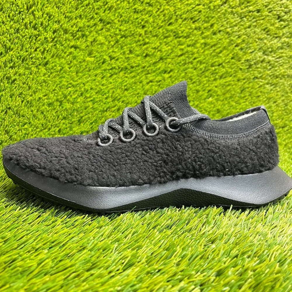 Allbirds Wool Dasher 2 Fluffs Mens Size 8.5 Natural Black Running Shoes Sneakers